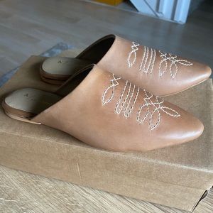 NIB Anthropologie Western Mules